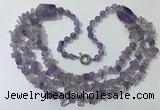 CGN671 22 inches stylish amethyst beaded necklaces wholesale