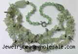 CGN672 22 inches stylish prehnite beaded necklaces wholesale