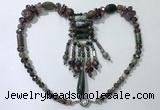 CGN815 19.5 inches chinese crystal & Indian agate statement necklaces