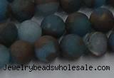 CGO258 15.5 inches 10mm round matte gold multi-color stone beads