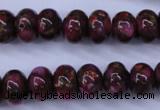 CGO72 15.5 inches 8*12mm rondelle gold red color stone beads