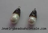 CGP1500 10*25mm teardrop pearl shell pendants wholesale