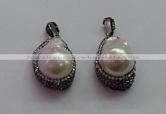 CGP1502 20*28mm - 20*30mm nuggets pearl pendants wholesale