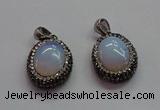 CGP1508 18*25mm oval opal pendants wholesale