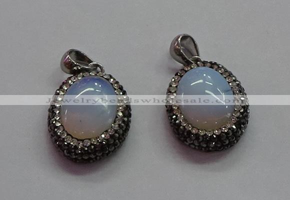 CGP1508 18*25mm oval opal pendants wholesale