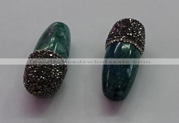 CGP1518 20*44mm agate gemstone pendants wholesale