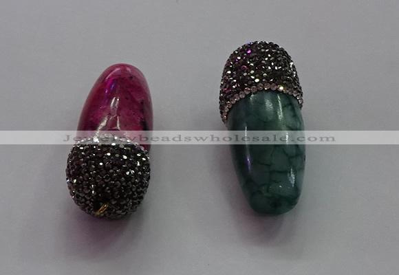 CGP1519 20*44mm agate gemstone pendants wholesale