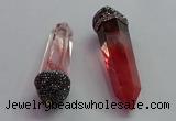 CGP1524 20*65mm - 25*80mm sticks cherry quartz gemstone pendants