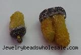 CGP1532 20*40mm - 30*50mm nuggets druzy quartz pendants