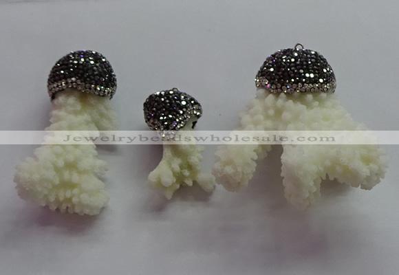 CGP1534 20*38mm - 48*60mm freeform coral pendants wholesale