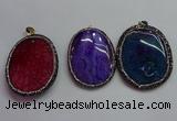 CGP1548 40*55mm - 45*60mm oval agate pendants wholesale