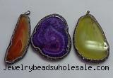 CGP1552 50*75mm - 58*100mm freeform agate pendants wholesale