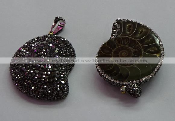 CGP1560 30*36mm - 35*45mm ammonite pendants wholesale