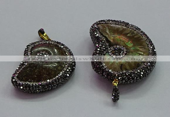 CGP1561 20*28mm - 25*35mm ammonite pendants wholesale