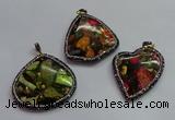 CGP1564 45*50mm freeform sea sediment jasper pendants