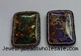 CGP1565 45*65mm rectangle sea sediment jasper pendants