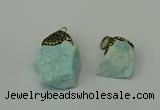 CGP202 15*25mm - 25*35mm nuggets amazonite gemstone pendants