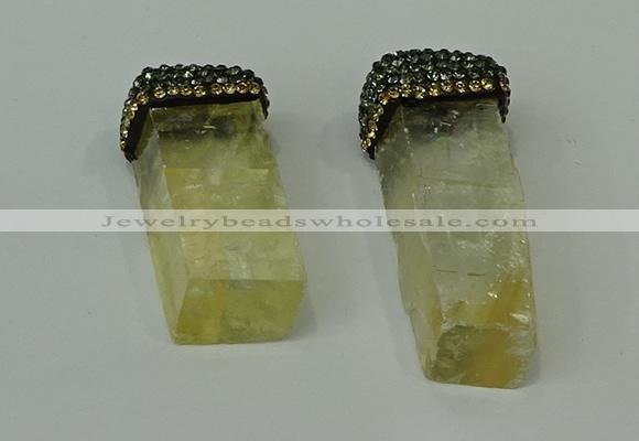 CGP216 12*35mm - 15*45mm freeform citrine gemstone pendants