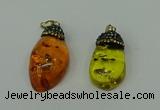 CGP278 20*35mm - 22*40mm freeform synthetic amber pendants