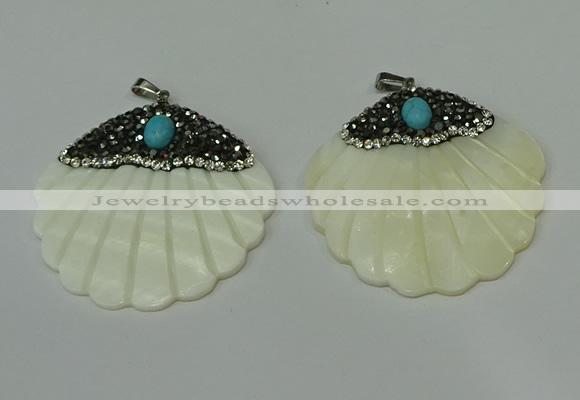 CGP295 45*48mm pearl shell pendants wholesale