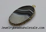 CGP3041 45*65mm - 45*70mm oval druzy agate pendants