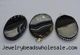 CGP3043 45*65mm - 45*70mm oval druzy agate pendants