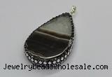 CGP3045 30*45mm - 35*60mm flat teardrop druzy agate pendants