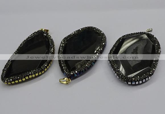 CGP3063 40*65mm - 45*70mm freeform agate gemstone pendants