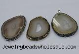 CGP3090 40*50mm - 50*60mm freeform druzy agate pendants