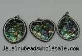 CGP311 35*45mm - 40*40mm abalone shell pendants wholesale