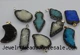 CGP3110 20*30mm - 30*45mm freeform druzy agate pendants