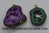 CGP3119 30*45mm - 40*55mm freeform druzy agate pendants