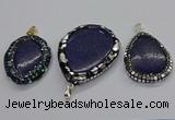 CGP3146 30*45mm - 45*55mm freeform lapis lazuli pendants