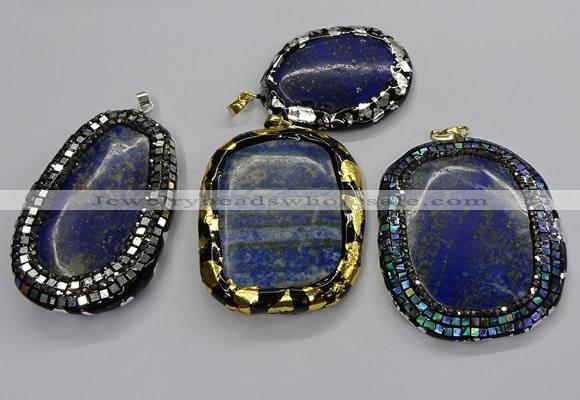 CGP3148 30*45mm - 45*65mm freeform lapis lazuli pendants