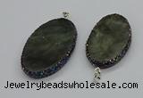 CGP3150 35*50mm - 40*60mm oval labradorite gemstone pendants