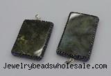 CGP3151 35*50mm - 40*60mm rectangle labradorite gemstone pendants