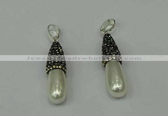 CGP318 8*30mm teardrop pearl shell pendants wholesale