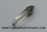 CGP3215 12*55mm - 15*45mm sticks white crystal pendants