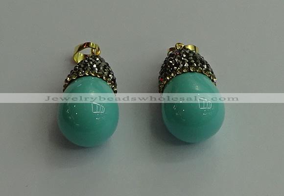 CGP324 15*25mm - 15*30mm teardrop pearl shell pendants wholesale