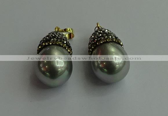 CGP325 15*25mm - 15*30mm teardrop pearl shell pendants wholesale