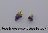 CGP3266 8*12mm - 10*14mm faceted nuggets amethyst pendants