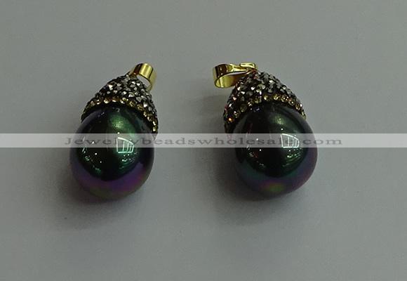 CGP327 15*25mm - 15*30mm teardrop pearl shell pendants wholesale