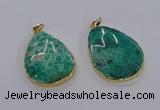 CGP3336 35*45mm - 35*50mm flat teardrop fossil coral pendants