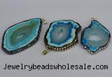 CGP3399 45*50mm - 45*60mm freeform druzy agate pendants