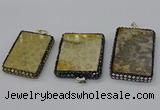 CGP3423 35*60mm - 40*50mm rectangle fossil coral pendants