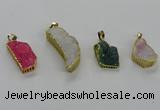 CGP3456 15*25mm - 18*38mm freeform druzy agate pendants