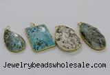 CGP3471 30*40mm - 35*55mm freeform ocean agate pendants