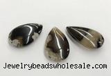 CGP3521 30*45mm - 32*50mm flat teardrop sakura agate slab pendants