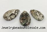 CGP3536 25*40mm - 28*48mm flat teardrop ocean agate slab pendants