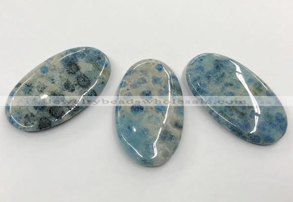 CGP3545 35*50mm oval chrysanthemum agate slab pendants